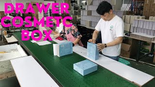 Sliding cosmetic boxes （2023）: How to mass produce drawercosmetic box in carton workshop ？ by CCY Promotion 231 views 8 months ago 1 minute, 23 seconds