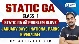 Static -GA Class -1| January Days, National Parks, River/Dam | By Abhijeet Mishra