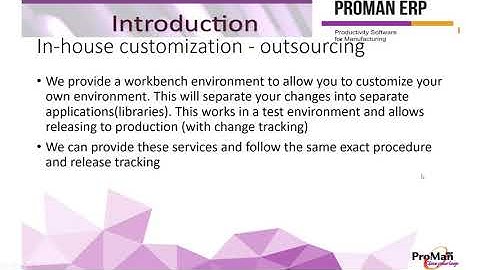 PROMAN-erp introduction from the IT point of view