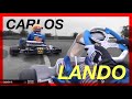 Lando Norris and Carlos Sainz on Whilton Mill karting track
