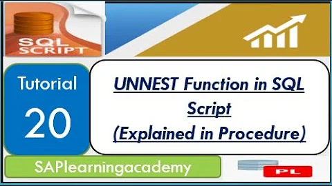 SQL Script T20 - What is UNNEST Function in SQL Script | How to use UNNEST Function in Procedure
