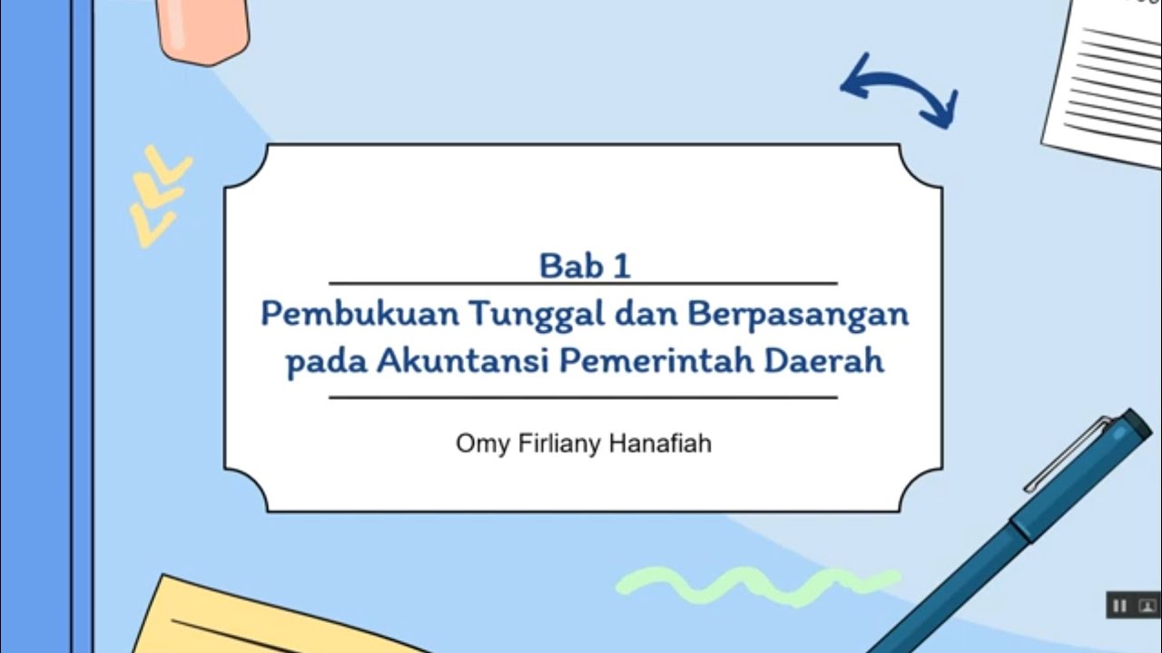 Bab 1 Bag 1 Pembukuan Tunggal Dan Pembukuan Berpasangan Pada 