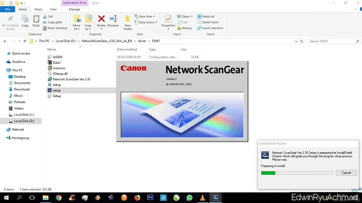 NetworkScanGear || Canon iR || install and setting || Windows 10
