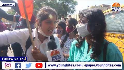 Protest by ABVP against Cluster University on Admission process