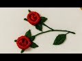 Beautiful Rose Embroidery 🌹 | Simple Hand Embroidery Tutorial #embroidery