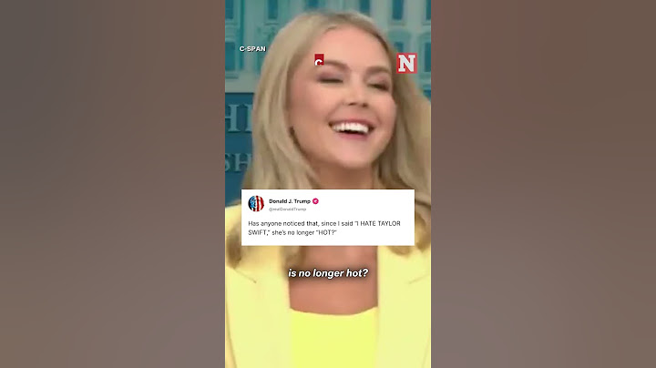 ICYMI 'Taylor Swift Is No Longer Hot', Leavitt LAUGHS OFF Trump's Comment