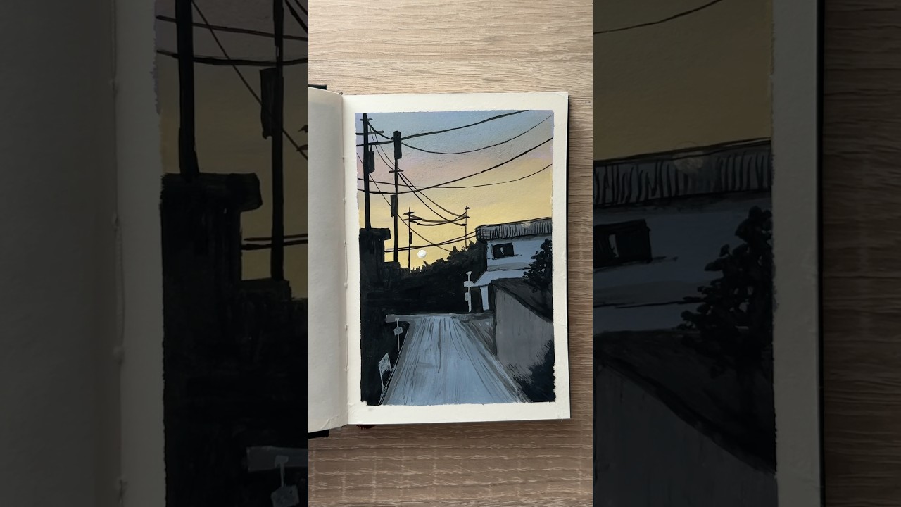 Aesthetic sunset street vibes 🧡✨