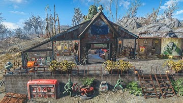 Fallout 4 - COASTAL COTTAGE - Player Home build tour - NO MODS
