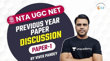 NTA UGC NET 2020 | Computer Science Previous Year Paper Discussion by Vivek Pandey