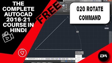 Rotate Command | Autocad Commands in Hindi | 020