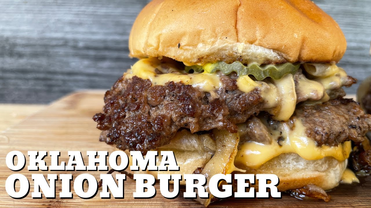 Oklahoma Onion Burger on the camp chef griddle (Flat top grill onion ...