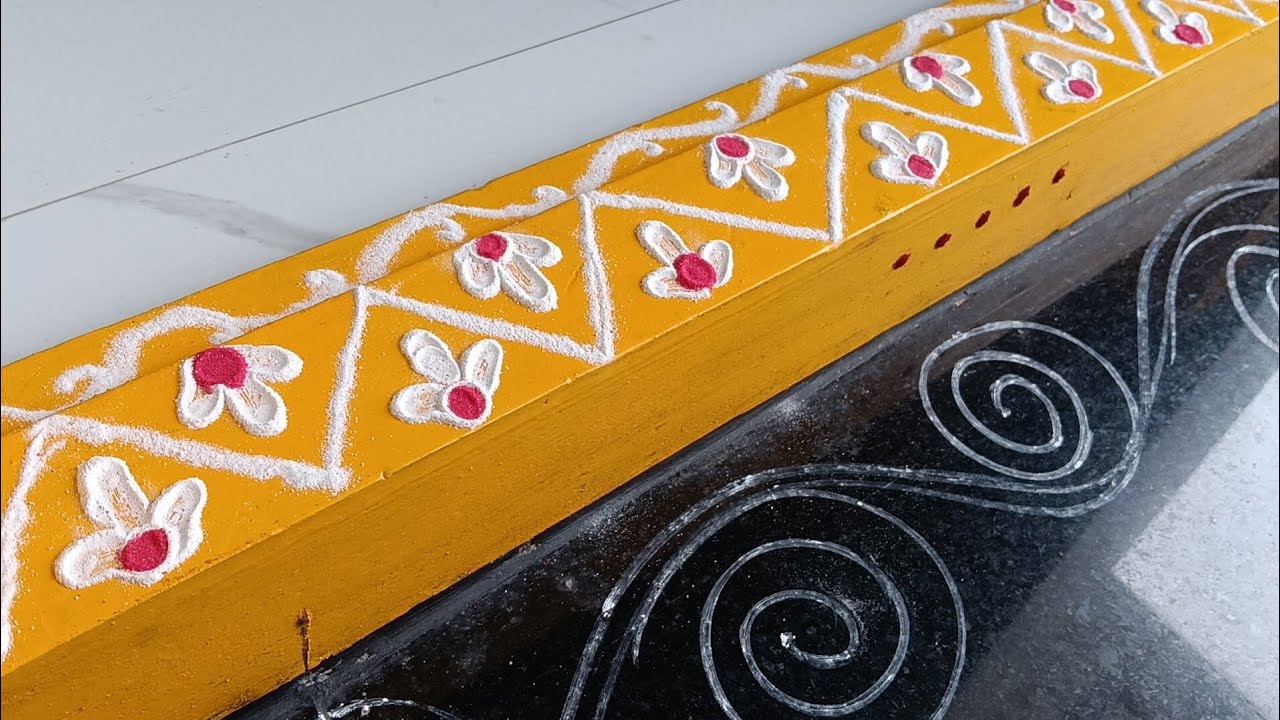 Traditional gadapa muggulu🌺🌺beginners easy draw gadapa designs#rangoli#muggulu#gadapamugguludesigns#