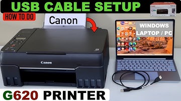 Canon Pixma G620 USB Cable Setup Windows Laptop /PC or Mac, Printing & Scanning Test !!