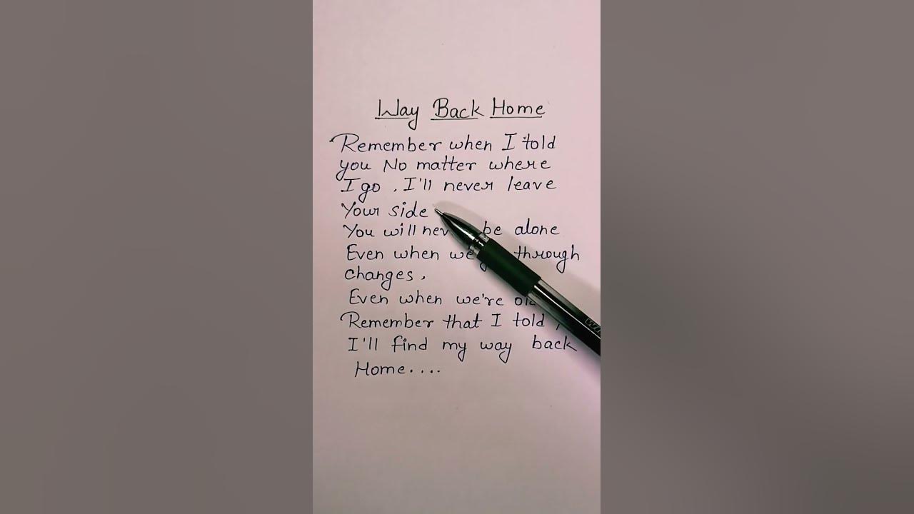 Way back home - Shaun 💜💙 #englishlyrics #shortsvideo #love #englishsongs