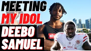 Running into Deebo Samuel at a Superbowl party!