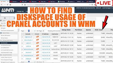 [🔴LIVE] How to find diskspace usage details of cPanel account in WHM?