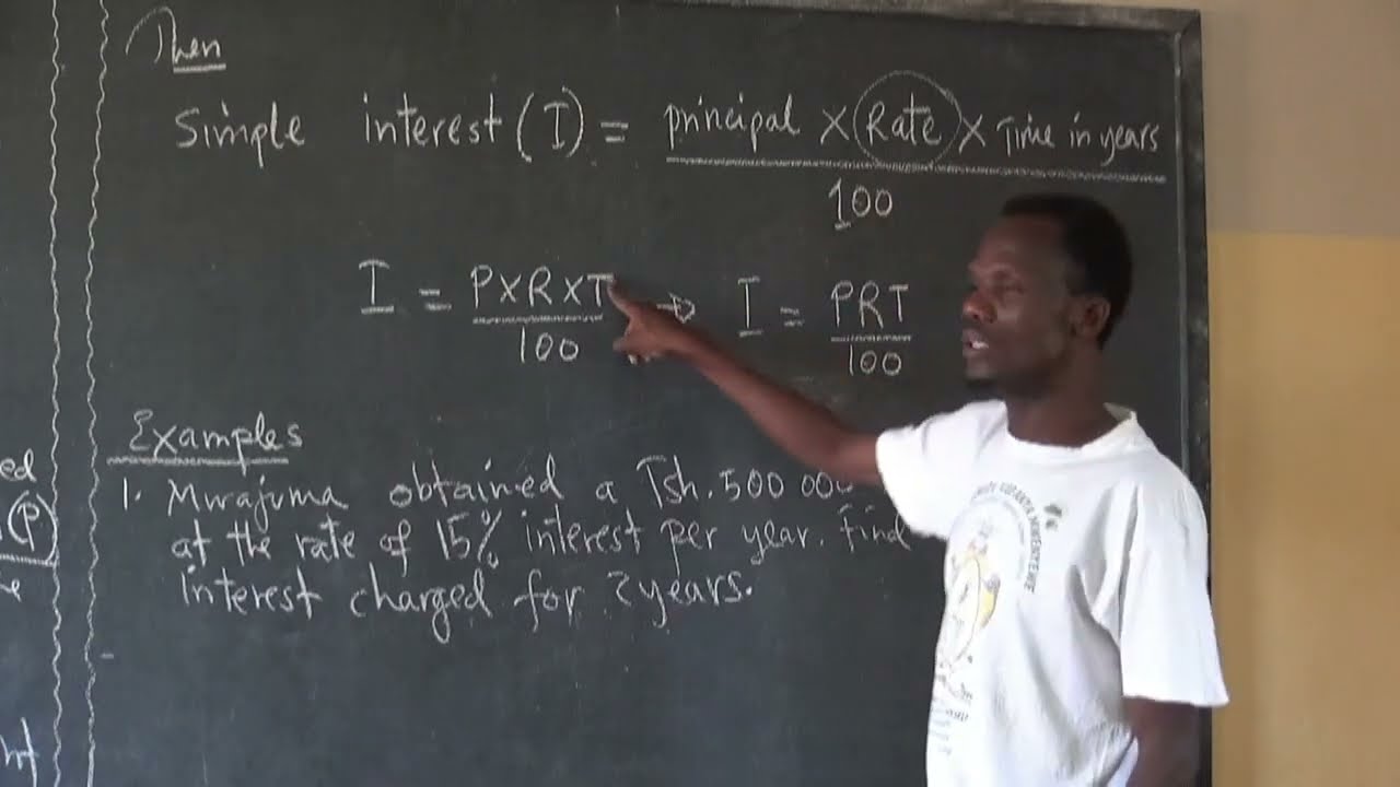 MATHEMATICS FORM ONE; SIMPLE INTEREST +255754780775 