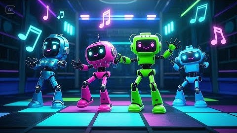 Five Little Robots on the Run | Fun Robot Rhyme for Kids | Nursery Rhymes & Songs