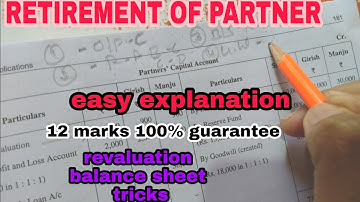 retirement of partner 12 marks section D important point to get good marks