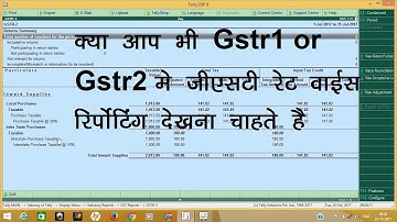 GST Tax Rate wise Report in Tally ERP 9 6.1.1 | Tally for GST Tax Report