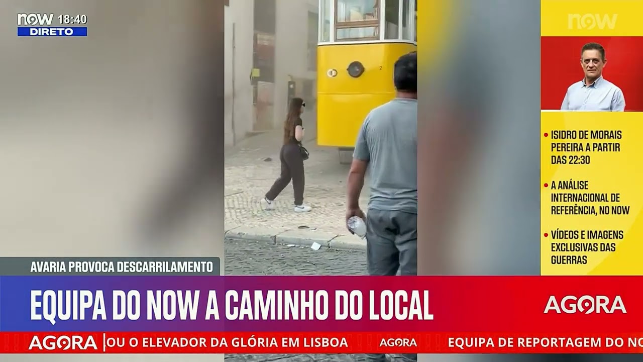 Tragédia Elevador da Glória - Momento do descarrilamento | NOW - Now Às Sete (03 Setembro 2025)