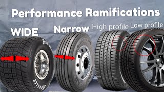 Wide vs Narrow tire!                       High vs Low profile tire!