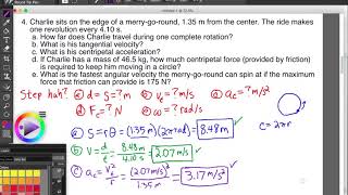 Physics I: Chapter 10 Study Guide Problem 4