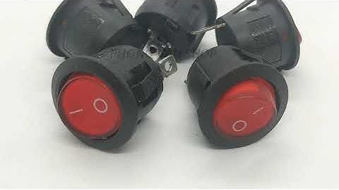 Công tắc bập bênh tròn đỏ - ON-OFF - 2 chân