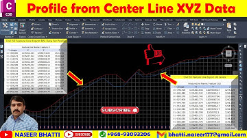 Profile from Center Line XYZ Data | Profile from File | Export Feature Lines Station Including XYZ