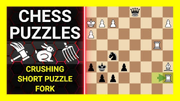 Chess Puzzles to Practice. Themes: Crushing, Short puzzle, Fork. Learn Chess