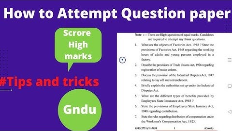 How to score good marks in paper #gndu #tipsandtricks