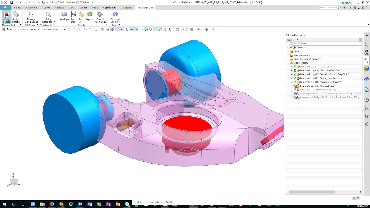 Optimización topológica con SIEMENS NX11 - YouTube