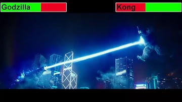 Godzilla vs. Kong (Final Fight) with Healthbars