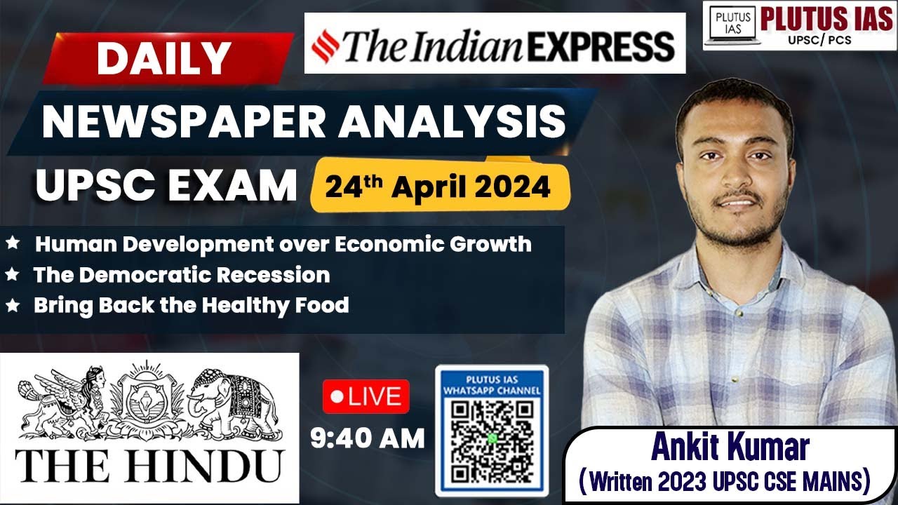 Daily Newspaper Analysis | 24th April 2024 | The Hindu & The Indian ...
