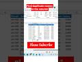 Remove Duplicates in Excel in 1 Minute  | Easy Trick! #shorts #excel
