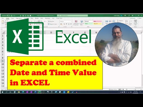 How to separate a combined date and time value in Excel
