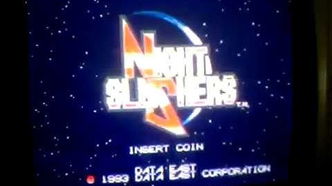 DATA EAST NIGHT SLASHERS ORIGINAL ARCADE PCB REPAIR / ATTRACT MODE