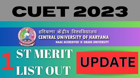 central university of haryana merit list 2023