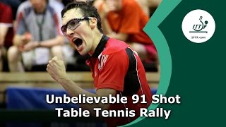 Unbelievable 91 Shot Table Tennis Rally screenshot 1