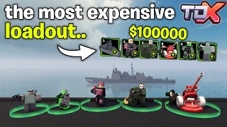 The Most EXPENSIVE Loadout In TDX.. It's Really OP.. | Roblox Tower Defense X