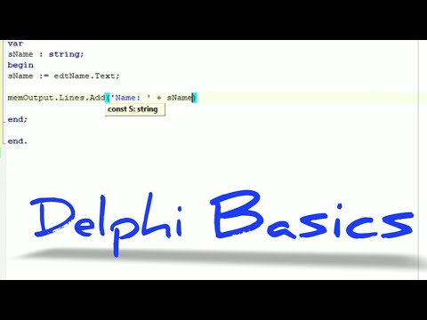 How to code a button on Delphi (Very Basic)