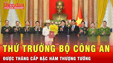 Chủ tịch nước trao quyết định thăng cấp bậc hàm Thượng tướng đối với đồng chí Lê Quốc Hùng