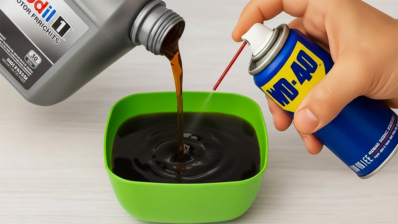 Смешайте WD40 с моторным маслом и заработайте доллары😱! Миллиарды людей не знают этого секрета!