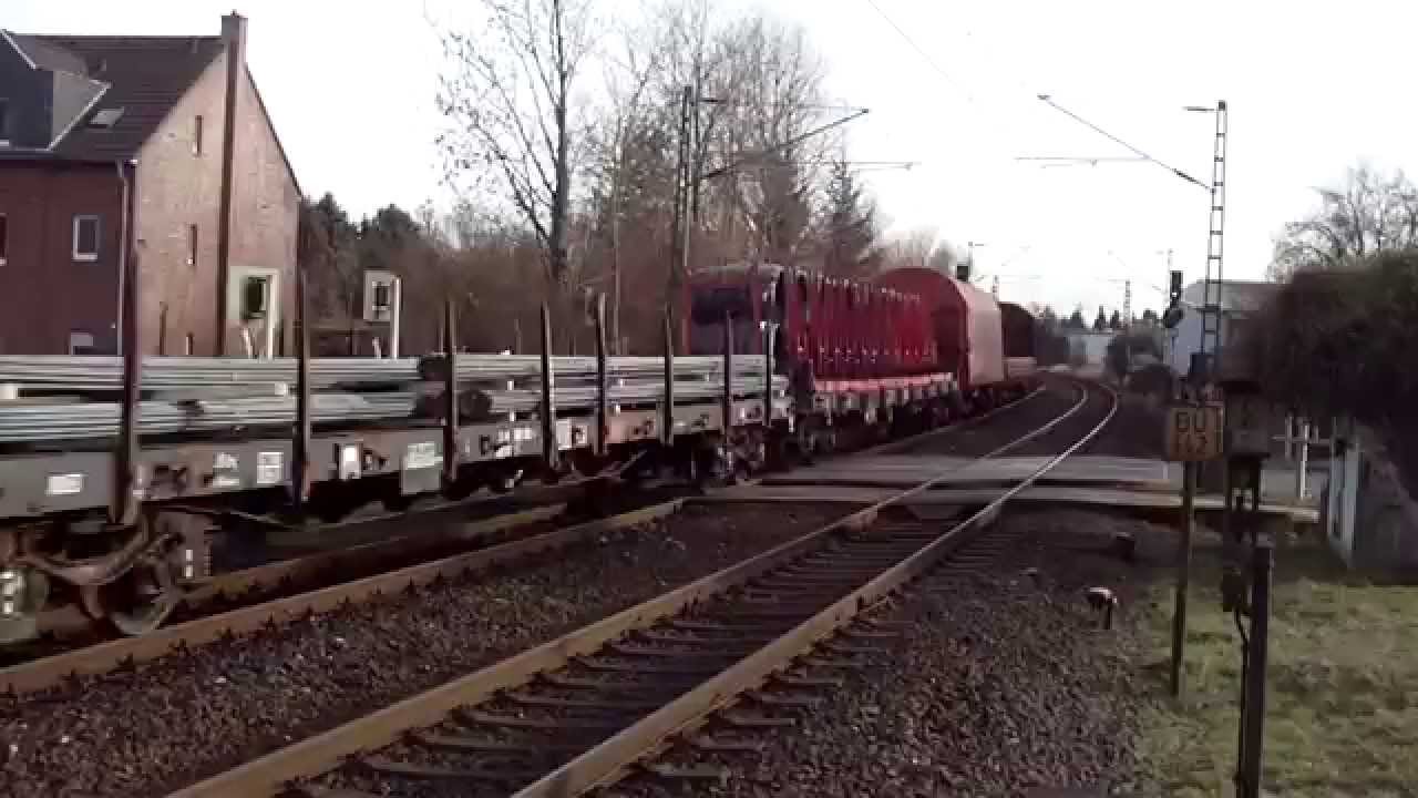 Freight Train with Flatcars with Steel Products