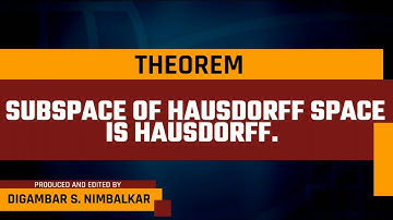 Subspace of Hausdorff space is Hausdorff | Subspace Topology | Normal space