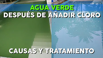 ¿Por qué el agua de mi piscina sigue verde después del tratamiento de choque?