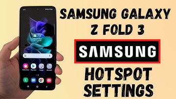 samsung Z Fold 3 hotspot settings | How to Enable Portable hotspot samsung