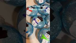 We make ornaments annually to gift to extended family. This was last years Christmas ornaments!