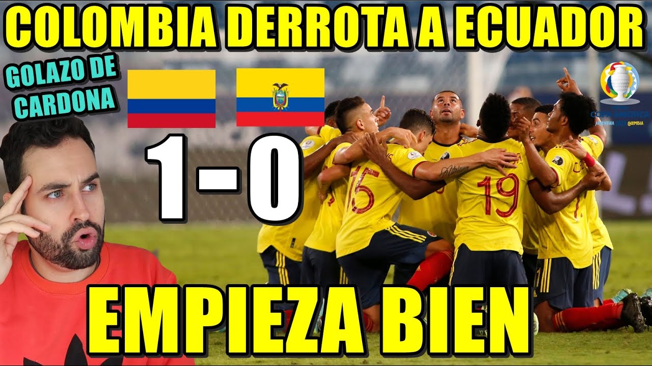 COLOMBIA GANA 1-0 a ECUADOR con un GOLAZO de CARDONA - PARTIDO MUY ...
