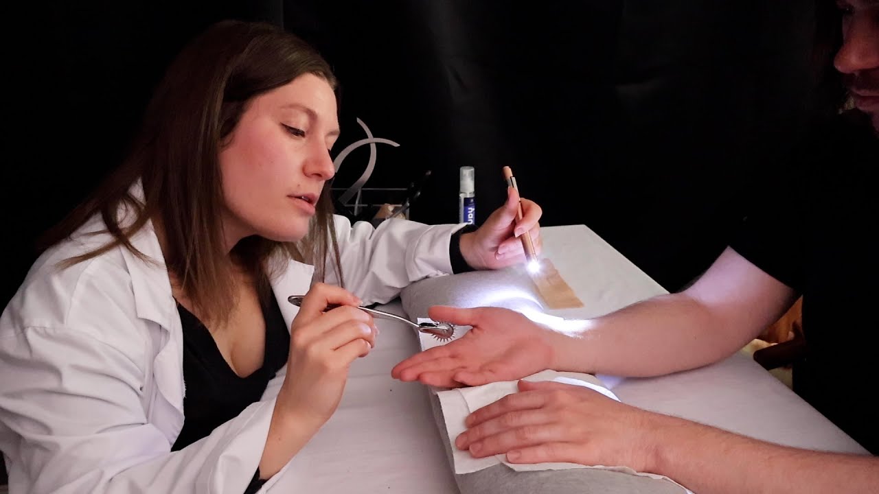 Hand Perception Test {ASMR} Real Person Hand Exam with Detailed Sensory Tests | Sharp/Dull ...